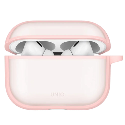 Uniq Veren Rugged Apple AirPods Pro 3 Case - Pink Haze - Compatible with Airpods Pro 3rd Generation - Aluminium Carabiner Included - Wireless charging compatible