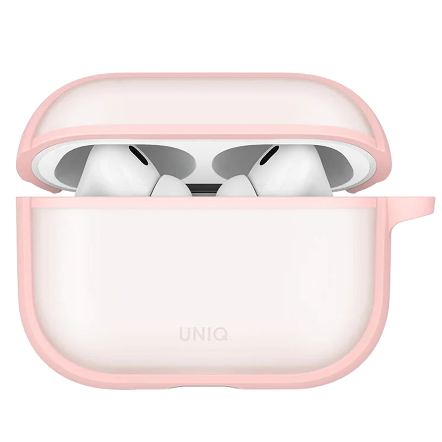 Uniq Veren Rugged Apple AirPods Pro 3 Case - Pink Haze - Compatible with Airpods Pro 3rd Generation - Aluminium Carabiner Included - Wireless charging compatible