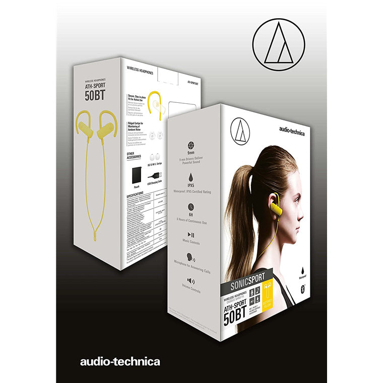 Audio-Technica  ATH-SPORT50BT Wireless In-Ear Headphones - Black
