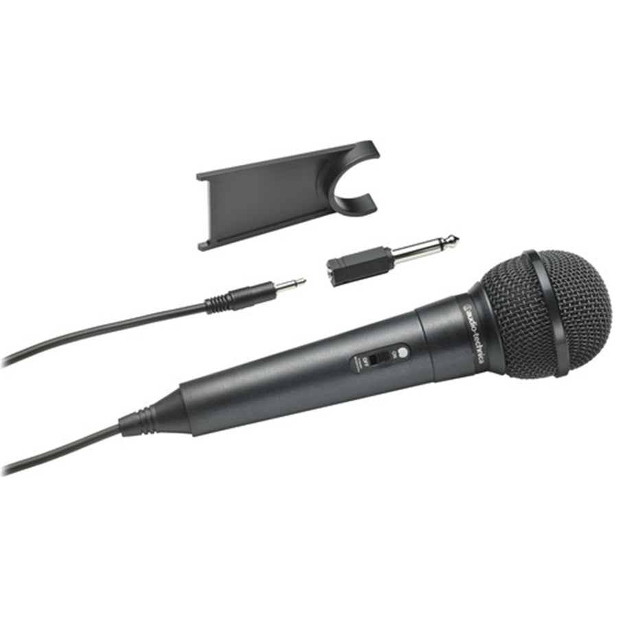 AUDIO TECHNICA HANDHELD DYNAMIC VOCAL MIC W/ 3.5MM CONNECTOR (6.3MM ADAPTOR