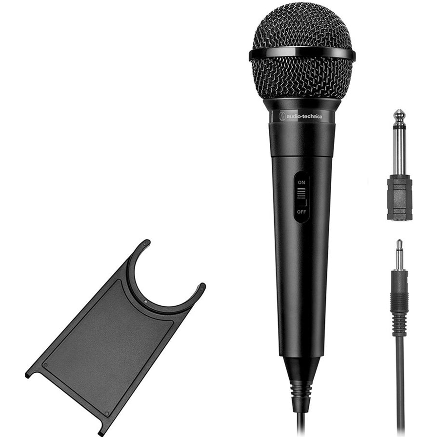 AUDIO TECHNICA HANDHELD DYNAMIC VOCAL MIC W/ 3.5MM CONNECTOR (6.3MM ADAPTOR