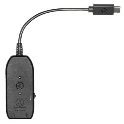 AUDIO TECHNICA ATR2X-USB - 2 X 3.5MM JACK TO USB-C (+ USB-A ADAPTER) WITH MIC AND HEADP