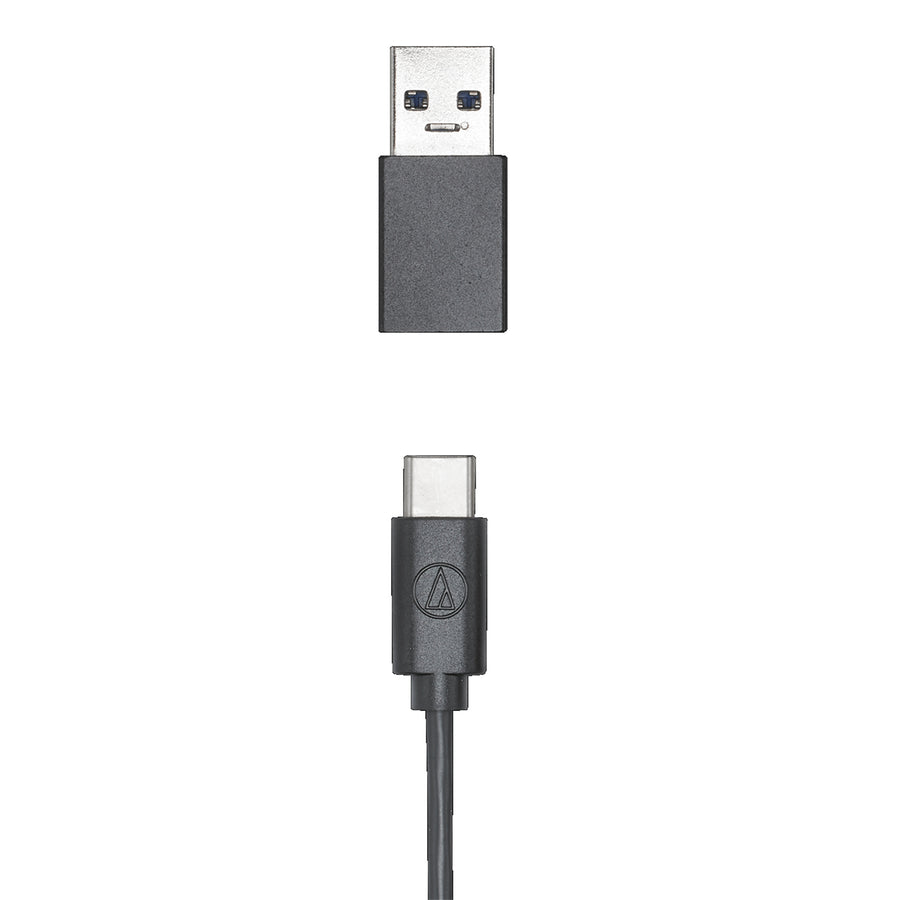 AUDIO TECHNICA ATR2X-USB - 2 X 3.5MM KLINKE AUF USB-C (+ USB-A ADAPTER) MIT MIKROFON UND KOPFHÖRERN