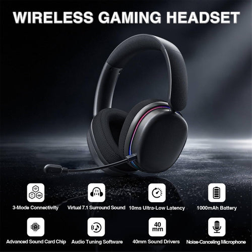 Aula G7 Pro Tri-Mode Wireless Gaming Headset - Black