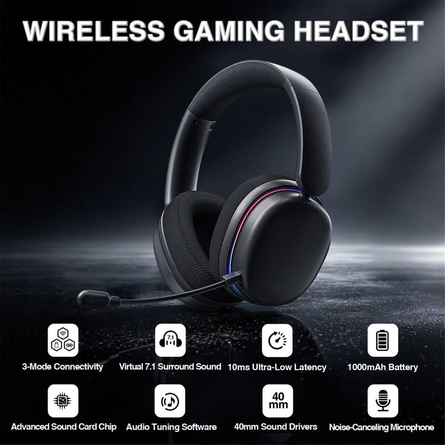 Aula G7 Pro Tri-Mode Wireless Gaming Headset - Black