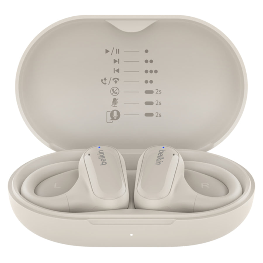 Belkin SoundForm ClearFit Open Ear True Wireless Sports Earbuds - Sand