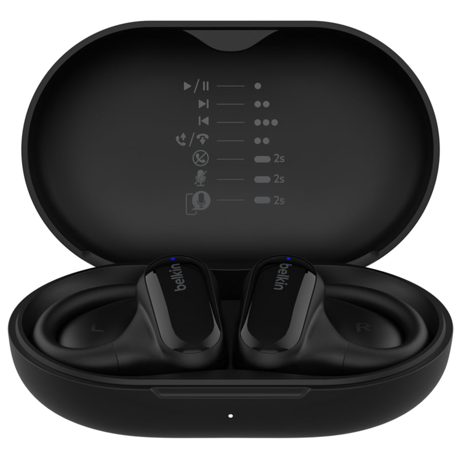 Belkin SoundForm ClearFit Open Ear True Wireless Sports Earbuds - Black