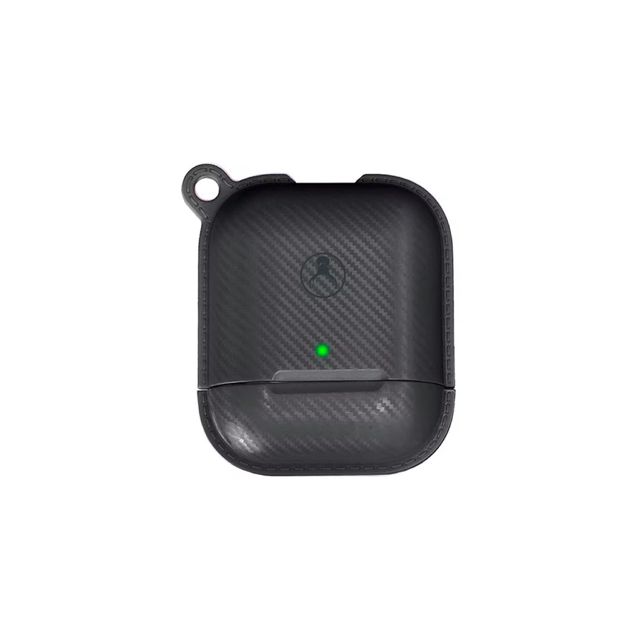 Bonelk Carbon Case for AirPods - Black - Compatible with Apple AirPods 2nd Gen / 1st Gen - Wireless charging compatible