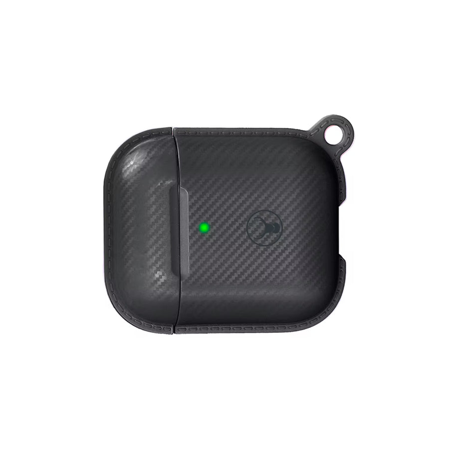 Bonelk Carbon Case for AirPods - Black - Compatible with Apple AirPods 2nd Gen / 1st Gen - Wireless charging compatible