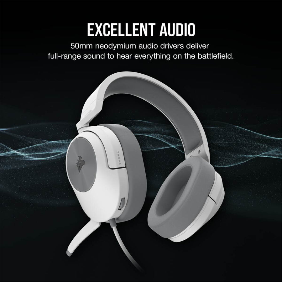 Corsair HS55   Gaming Headset - White