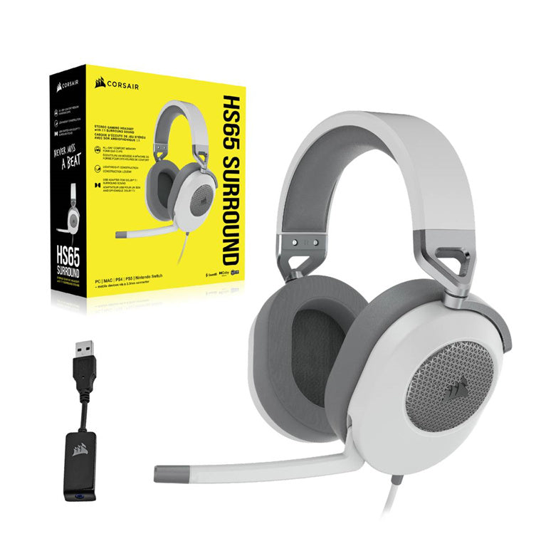 Corsair HS65  Surround Headset - White
