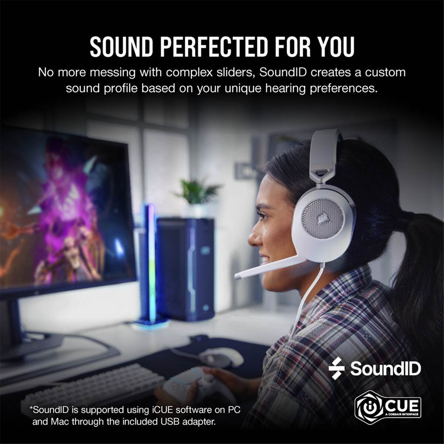 Corsair HS65  Surround Headset - White