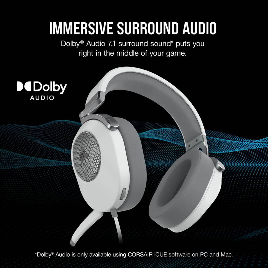 CA-9011271-AP - CORSAIR HS65 SURROUND GAMING HEADSET - WHITE