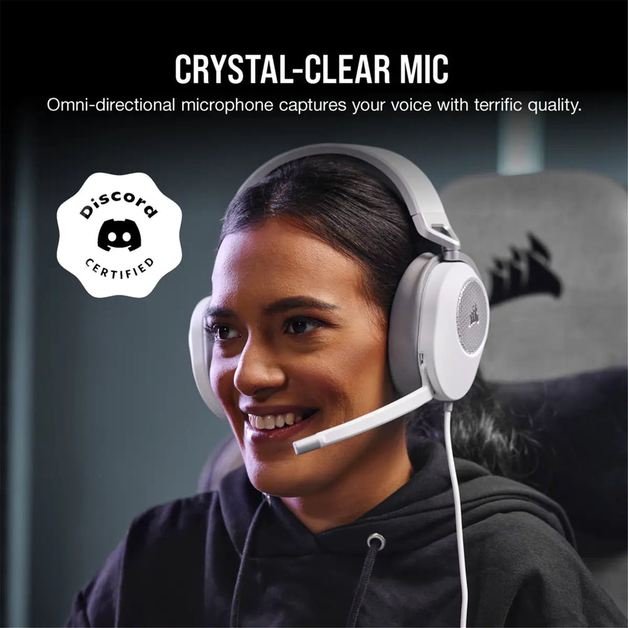 CA-9011271-AP - CORSAIR HS65 SURROUND GAMING HEADSET - WHITE