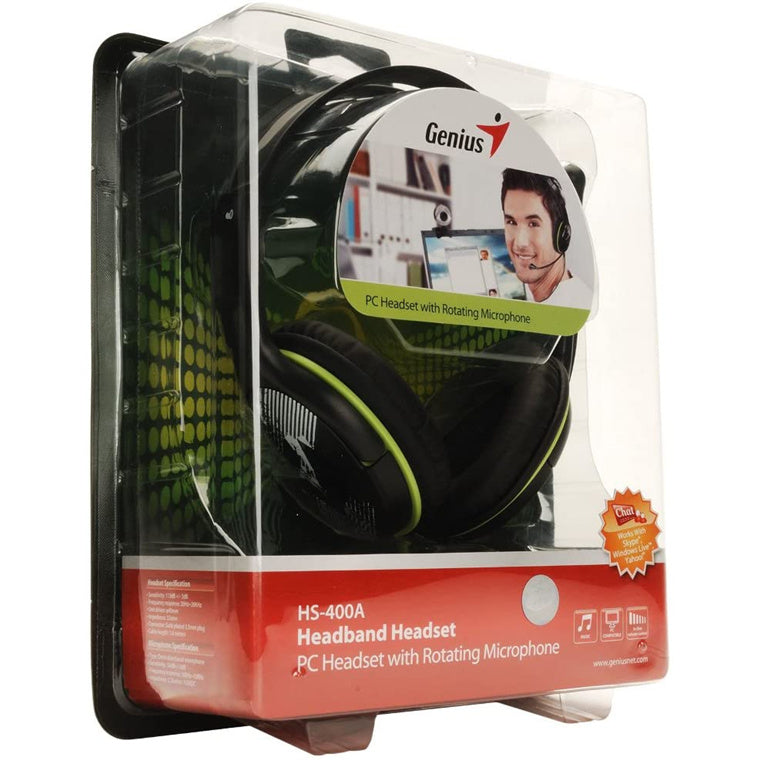 Genius HS-400A PC Headphones with Boom Mic