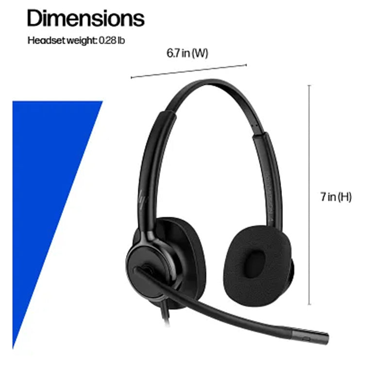 C01B3AA - HP Poly Mission 425 Stereo USB Wired Headset Classic