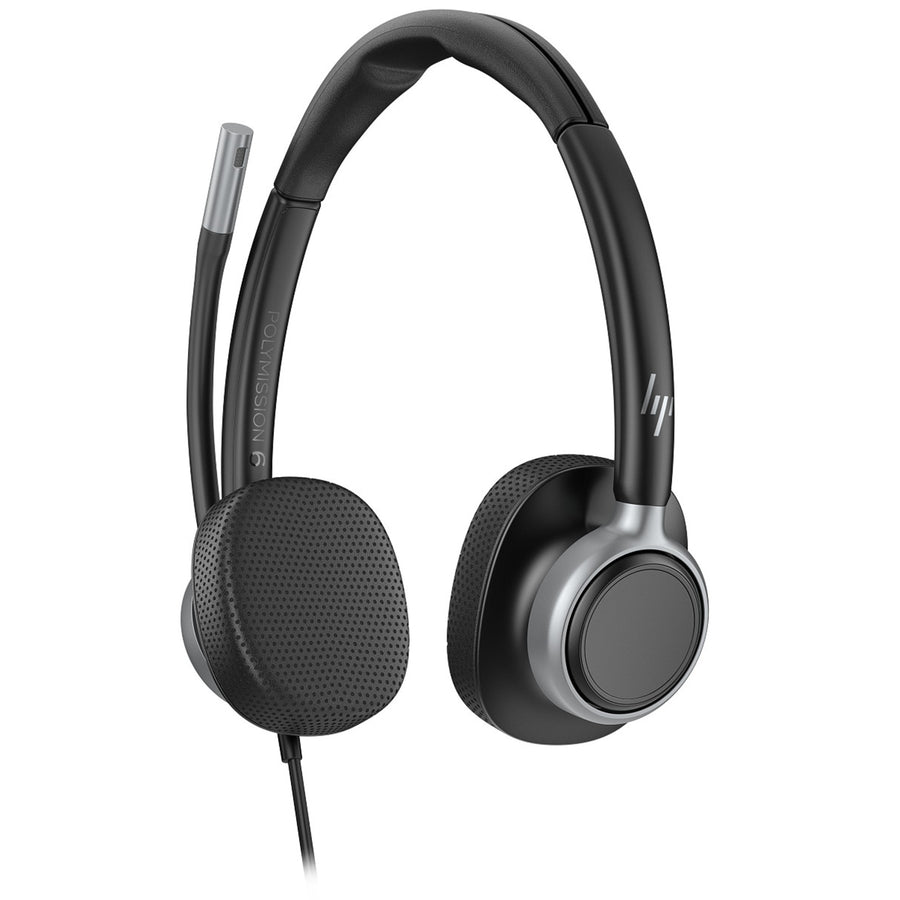 HP Poly Mission 625 USB-C/A Wired On-Ear Headset - Microsoft Teams Open Office Certified