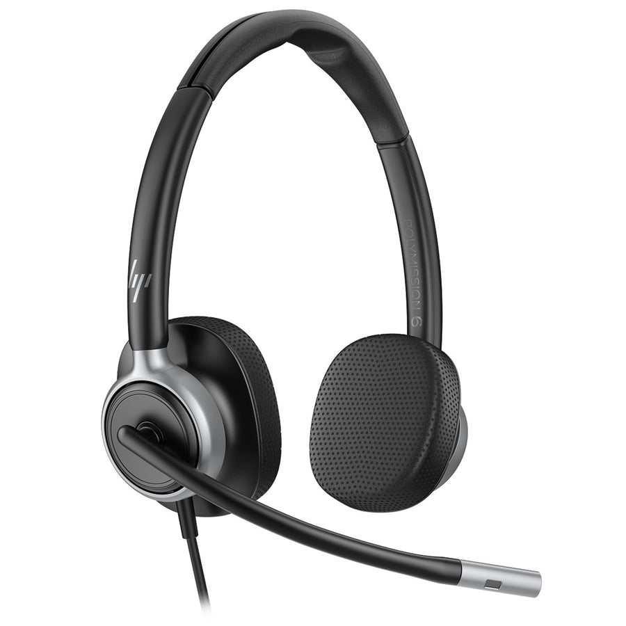 HP Poly Mission 625 USB-C/A Wired On-Ear Headset - Microsoft Teams Open Office Certified