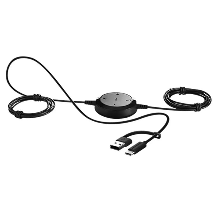 Jabra Evolve 30 II USB-C/A Wired On-Ear Headset with In-Line Controls - UC Certified