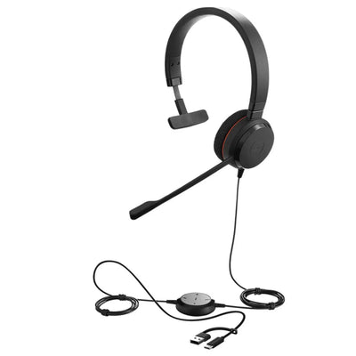 Jabra Evolve 20 SE Mono MS USB C/A adapt