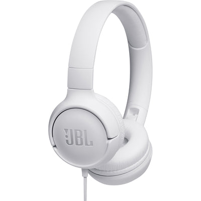 JBL Tune 500 Wired On-Ear Headphones - White