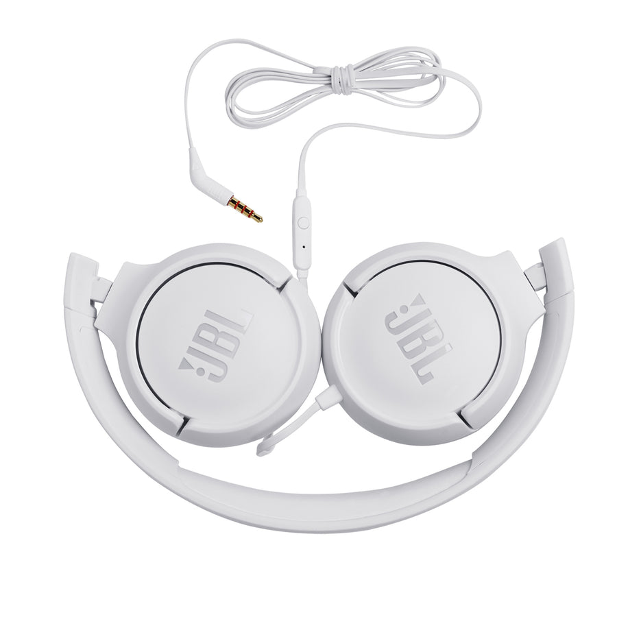JBL Tune 500 kabelgebundener On-Ear-Kopfhörer – Weiß