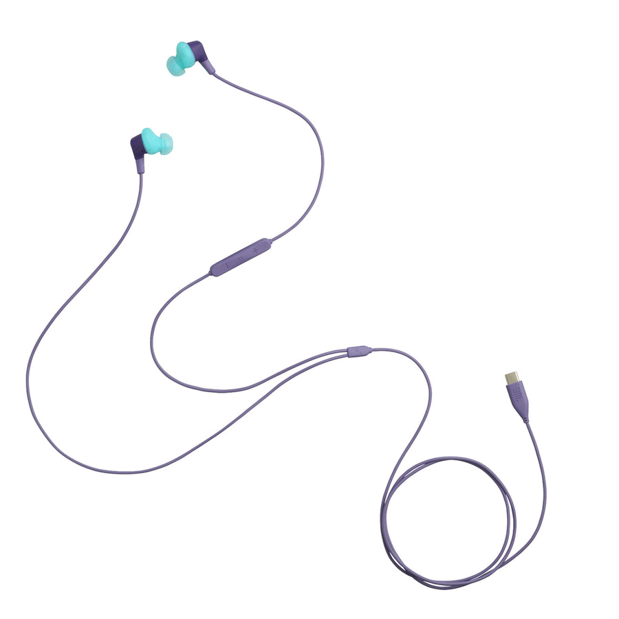 JBL Endurance Run 3C USB-C Wired In-Ear Sports Headphones - Purple