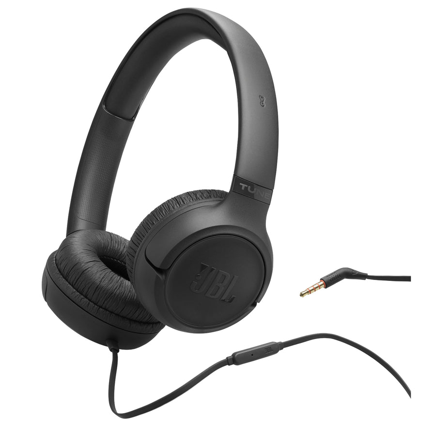 JBL Tune 530 Wired On-Ear Headphones - Black