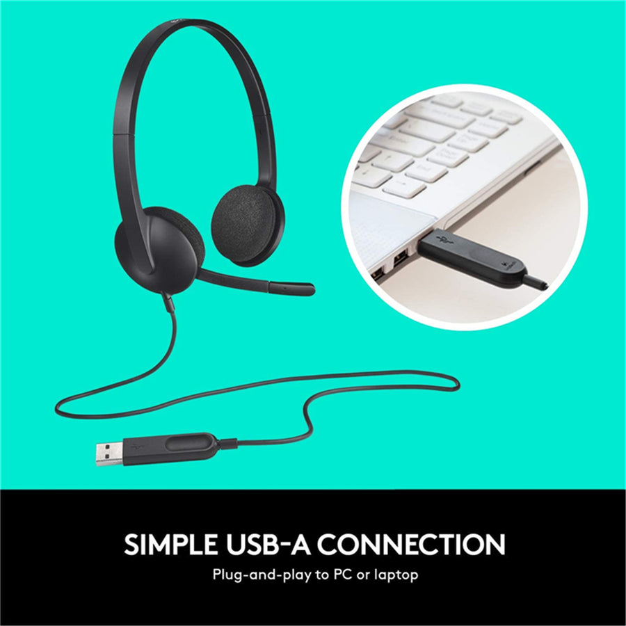 Logitech H340  USB Headset - Black