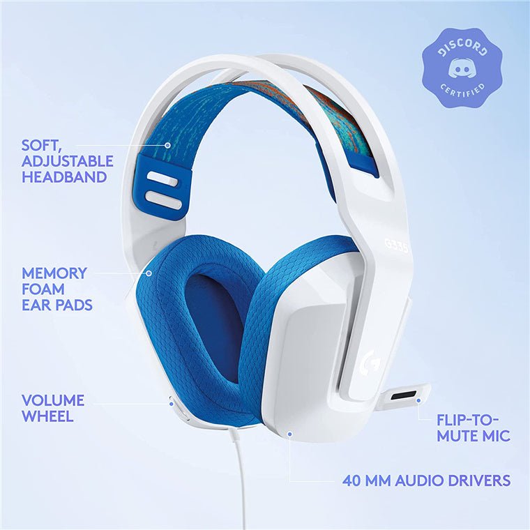 Logitech 981-001019 - G335 WIRED GAMING HEADSET - WHITE