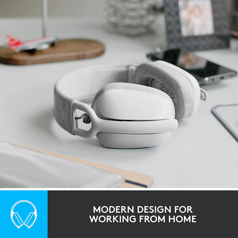 Logitech Zone Vibe 100  Headset - Off White