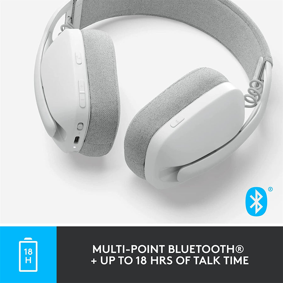 Logitech Zone Vibe 100  Headset - Off White