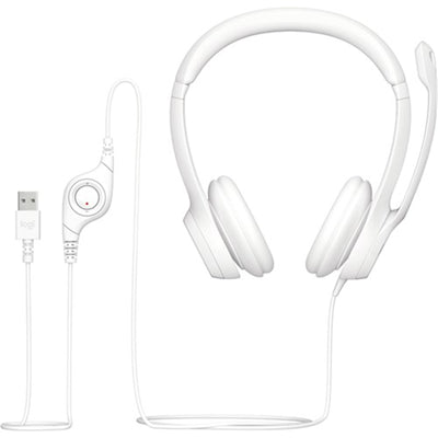 Logitech H390 USB DIGITAL HEADSET - OFF WHITE