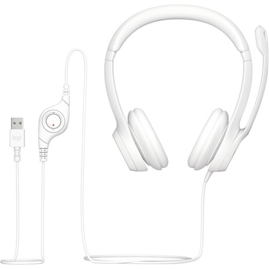 Logitech H390 USB DIGITAL HEADSET - OFF WHITE