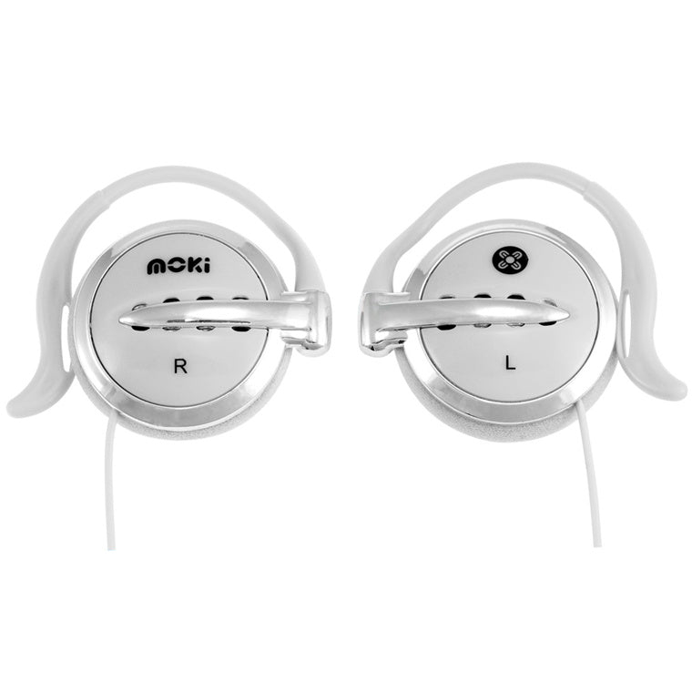 Moki   Wired Clip-on Headphones - White