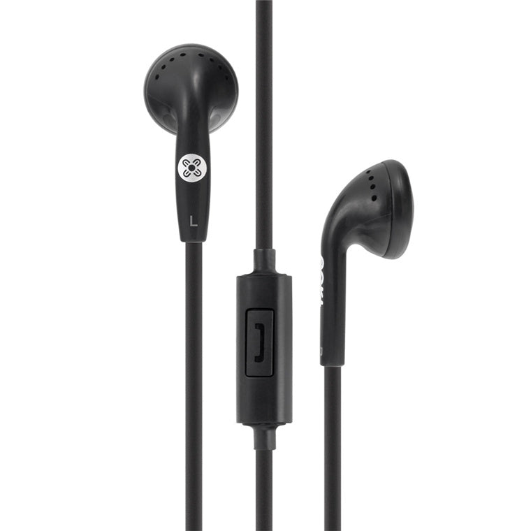 MOKI Earphones ACC-HPMCMB - Moki Stereo Earphones + Microphone - Black