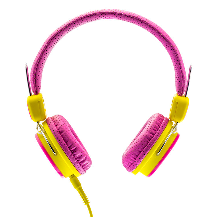 MOKI Headphones ACC-HPKSPY - Moki Kid Safe Kopfhörer Pink/Gelb
