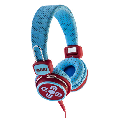 Moki  ACC-HPK Wired Headphones for Kids - Blue & Red