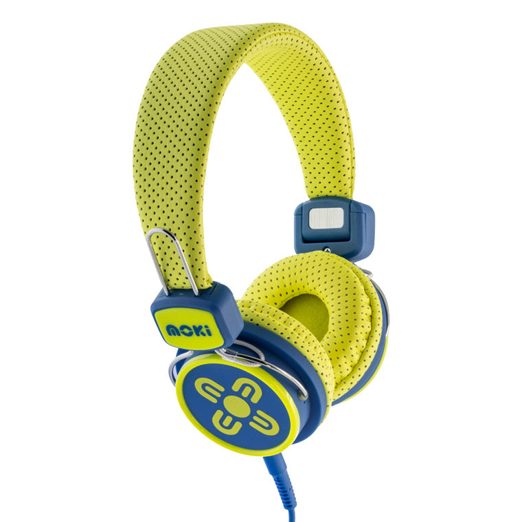 Moki  ACC-HPK Wired Headphones for Kids - Yellow & Blue