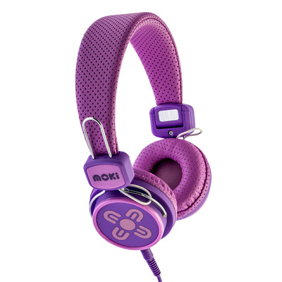 MOKI Headphones ACC-HPKSPP - Moki Kid Safe Headphones Pink/Purple
