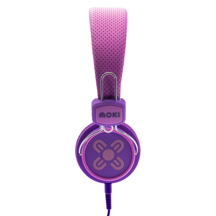 MOKI Headphones ACC-HPKSPP - Moki Kid Safe Headphones Pink/Purple
