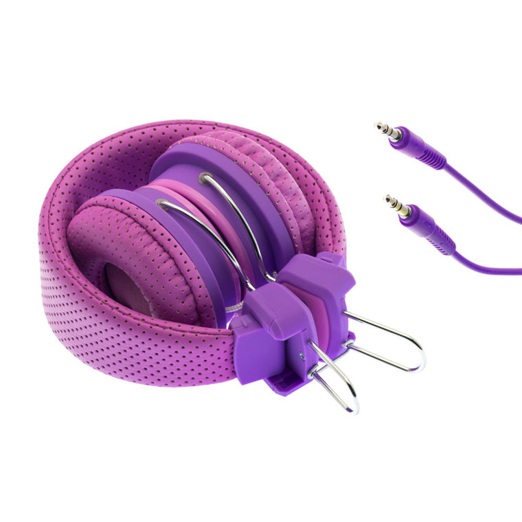 MOKI Headphones ACC-HPKSPP - Moki Kid Safe Headphones Pink/Purple