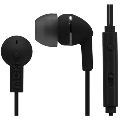 MOKI Earphones ACC-HCBMK - Moki Noise Isolation Earbuds with microphone & control - Black