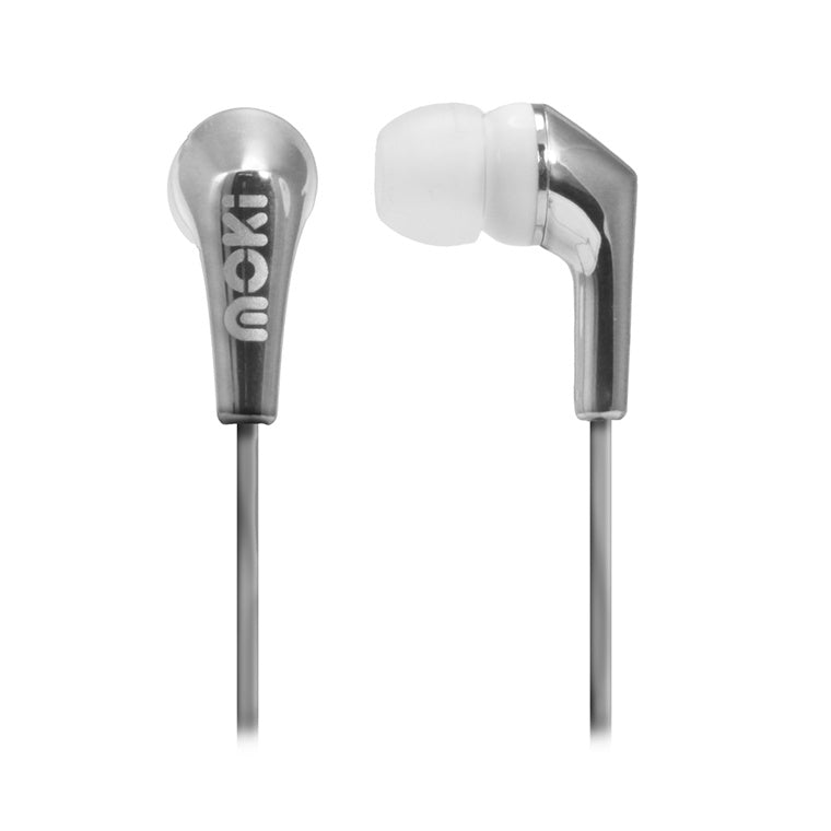 MOKI Earphones ACC-HPMLCS - Moki Metallics Earphone - Silver