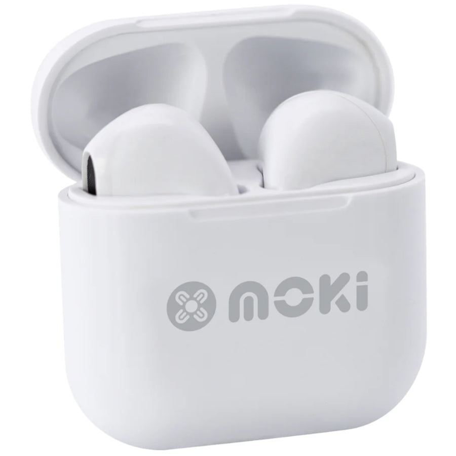 MOKI Earphones ACC-MPMPMWK - MokiPods Mini TWS Earphones for Kids Volume Limited - White
