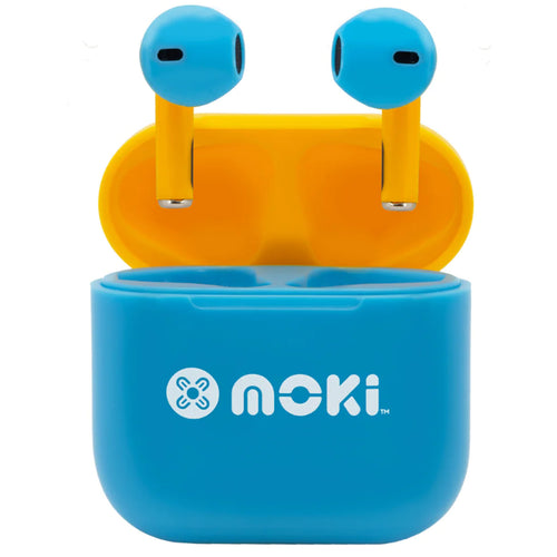 MokiPods Mini TWS Earphones for Kids Volume Limited - Blue/Yellow