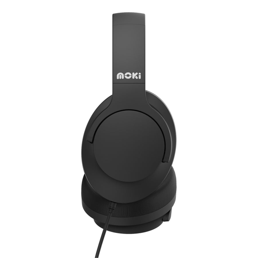 MOKI Headphones ACC-HPCOBK - Moki USB-C Connect Headphones + Inline Microphone & Control - Black