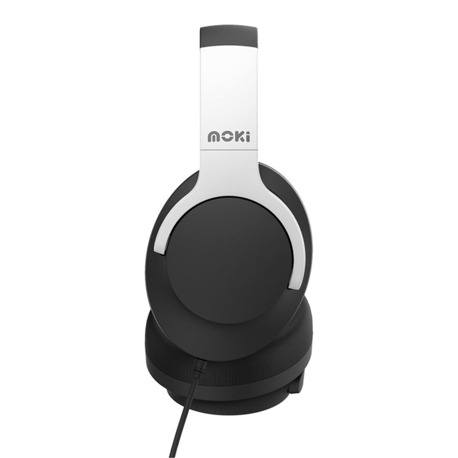 Moki ACC-HPCOBW USB-C Kopfhörer + Inline-Mikrofon & Steuerung – Schwarz & Weiß
