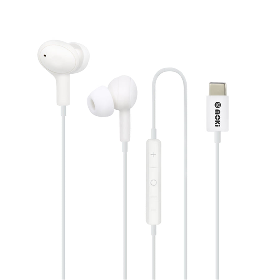 MOKI Earphones ACC-TCPIEW - Moki USB-C Connect Earphones + Inline Microphone & Control