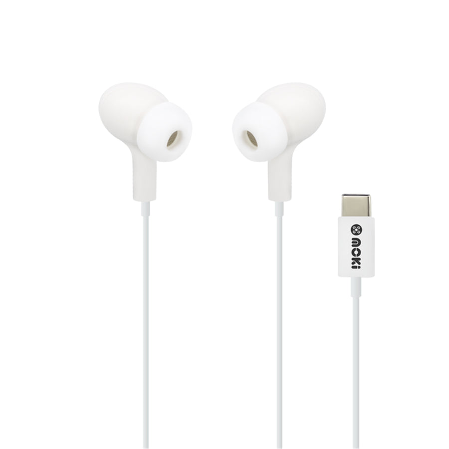 MOKI Earphones ACC-TCPIEW - Moki USB-C Connect Earphones + Inline Microphone & Control